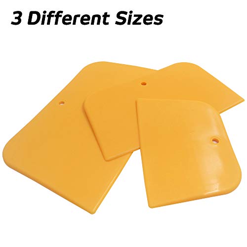 Set of 9 Body Filler Spreaders Automotive Body Fillers, SourceTon 4, 5, 6 Inch Reusable Plastic Spreader For Applying Fillers, Putties, Glazes, SourceTon