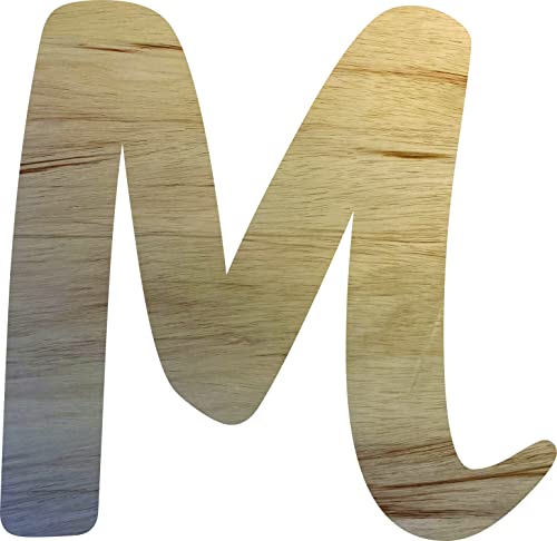 Wooden Letter 5" Blank M MUTHIKE Font NEXTCraft