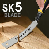 Hanpex Mini Japanese Hand Saw 7" Double Edge Pull Saw, SK5 Flush Cut Woodworking Hand Saw- Flexible Blade - 14 TPI / 17 TPI Hanpex