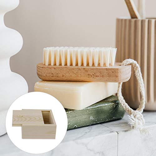 10pcs Wooden Unfinished Box Bamboo Soap Dish Natural Wood Soap Box with Lid Bar Soap Tray Holder for Bathroom Counter Shower Mini Wooden Jewelry Box DOITOOL