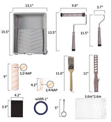 17 Piece Paint Roller Set - Paint Rollers 9"4", Paint Roller Frame，Paint Trays, Microfiber Roller Cover, Paint Kit for House Painting,Paint Brushes Voomey