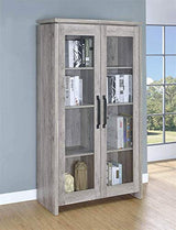 Coaster Home Furnishings Alejo 2-Door Tall Cabinet Grey Driftwood Coaster Home Furnishings