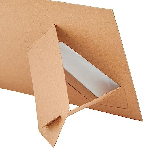 50 Pack Kraft Paper Picture Frames 4x6, Cardboard Photo Easels for DIY  Projects, Crafts