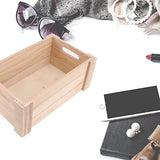 Zerodeko Wooden Storage Bin Wooden Storage Bin Wooden Tabletop Nesting Crates Decorative Mail Holder Box Farmhouse Wood Box for Document Stationery Zerodeko