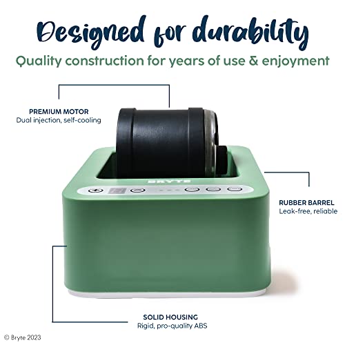 BRYTE Rock Tumbler - Mint | 3 Polishing Speeds & Dual Injection, Self-Cooling Premium Motor | Compact, Durable & Easy to Use | Professional Grade BRYTE