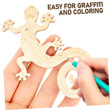 COHEALI 20pcs DIY Pendant Zero for Him Unfinished Dragonfly Nativity Crafts for Kids Wooden Ladybug Ornaments Unfinished Wood Animal Shapes Wood COHEALI