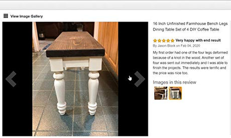 decorluxes Farmhouse Table Legs, Legs for Furniture Set of 4 Unfinished Wood Furniture | Dining Table Legs | Easy to Paint Any Color You Want decorluxes