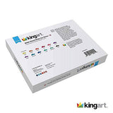 KINGART 581-12 Metallic GEL STICK Set, Artist Pigment Crayons, 12 Rich Metallic Colors, Water Soluble, Creamy, and Odorless, Use on Paper, Wood, KINGART