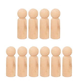 Healifty 10pcs Wood Puppets Dolls Blank Wooden Unfinished Dolls Woodsy Decor Wooden Dolls Decoration for Home Toys Dolls Wood Decor Unfinished DIY Healifty