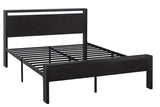 Allewie Heavy Duty Full Size Platform Bed Frame with Rustic Wooden Headboard and Footboard Allewie