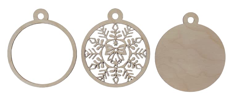 Bow Decorative Door Sign 3 Pieces Laser Cut Out Unfinished RND45 The Wood Shape Store