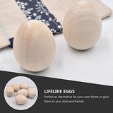 Unomor Wedding Decorations Childrens Toys 12pcs Unfinished Wood Easter Craft Eggs Wooden Fake Eggs for Crafts and Easter Egg Ornaments Wedding Unomor