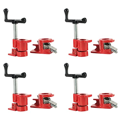 FLK Tech 4 Pack 3/4” Wood Gluing Pipe Clamp Set Heavy Duty FLK Tech