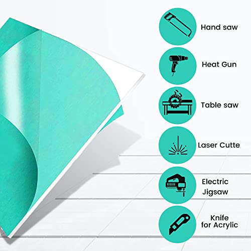 CALPALMY (2 Pack) 1/8" Thick Clear Acrylic Sheets - 20" x 24" Pre-Cut Plexiglass Sheets for Craft Projects, Signs, Display Cases, Sneeze Guard and CALPALMY