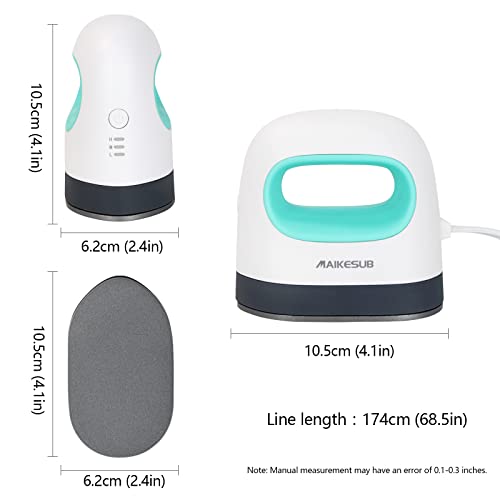 MAIKESUB Mini Heat Press Machine Easy to Use for T Shirts Shoes Hats Small HTV Iron on Vinyl Projects Portable Heating Transfer Iron Green (Green) MAIKESUB