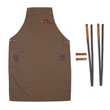 NEOVIVA Canvas Tool Apron for Men and Women with Pockets, Adjustable Heavy Duty Cross Back Work Apron for Shop BBQ Woodworking NEOVIVA