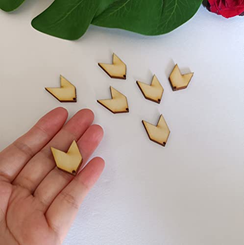 30pcs of Blank Wood Earring Makings,Blank Sublimation Chevron Earrings,Unfinished Earring Pendants (1.0'') - WoodArtSupply