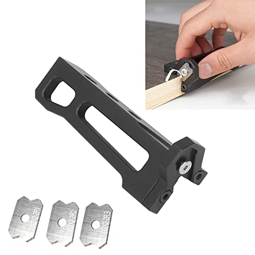 Woodworking Edge Trimmer, 3 Blades Chamfer Plane Edge Plane Edge Banding Trimmer Veneer Edge Trimmer Edge Chamfer Burr Scraper for Woodworking Edge VBESTLIFE