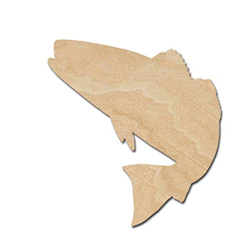 Bass Fish Wood Cutouts for crafts, Laser Cut Wood Shapes 5mm thick Baltic Birch Wood, Multiple Sizes Available Elliefont Styles