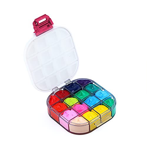 Transon Airtight Paint Storage Palette Box 16 Wells Fuchsia Color - WoodArtSupply