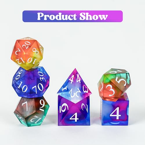 KISREL Dice and Dice Box Resin Molds Silicone, DND Dice and Dice Organizer Epoxy Resin Molds with 7 Standard Stereoscopic Dice Cavities, Silicone Molds for Resin, Dice Making Kit, Table Board Game