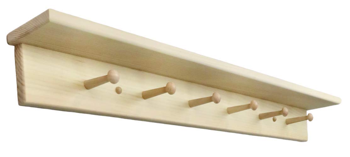 36" Shaker Peg Rack Unfinished Generic