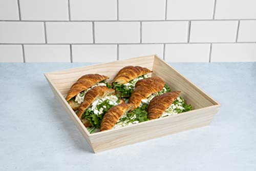 PacknWood Noah31 Rectangular Wooden Tray (Case of 10) - Large Charcuterie Board Set - Decorative Wooden Serving Trays for Party | Wood Tray for PacknWood