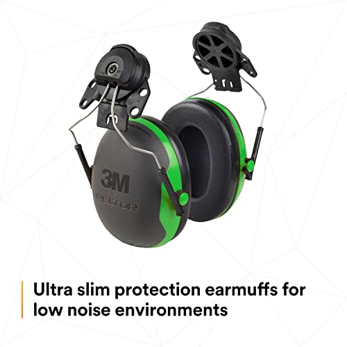 3M PELTOR Ear Muffs, Noise Protection, Hard Hat Attachment, NRR 21 dB, Construction, Manufacturing, Maintenance, Automotive, Woodworking, 3M Personal Protective Equipment