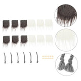 TEHAUX 5 Sets Beard Set Small Unfinished Wooden Balls Dwarf Beard Costume Nativity Ornaments Handmade Gnome Beard Gnome Beard Material Gnome Making TEHAUX