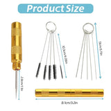 BLMHTWO 11 Pieces Airbrush Cleaning Kit, Airbrush Accessories Airbrush Spray Cleaning Repair Tool Kit Includes 1 Piece Wash Needle 5 Pieces Cleaning BLMHTWO