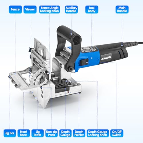 WEN JN8504 8.5 Amp Plate and Biscuit Joiner with Case and Biscuits