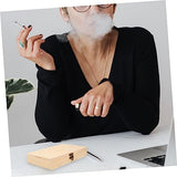 NOLITOY 2 Pcs Storage Box Unfinished Wood Storage Storage Case Locking Chest Wood Tray Jewelry Organizer Case Wood Storage Case Iron With Lock Case NOLITOY