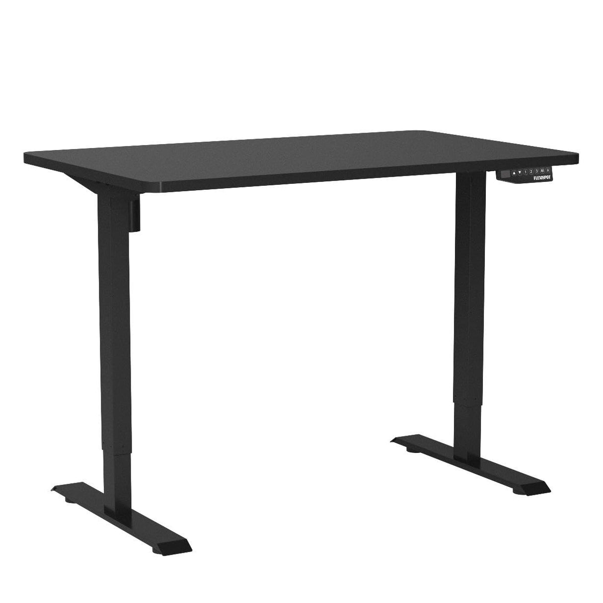 FLEXISPOT EN1 Height Adjustable Desk Black 48 x 30 Inches Whole-Piece Desktop Sit Stand Up Desk with Memory Controller Home Office Standing Desk FLEXISPOT