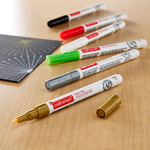 Holiday Medium Line 6 Color Paint Pen Set by Craft Smart® - WoodArtSupply