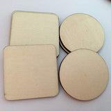 Healifty 100PCS Decorative Wood Slices Embellishments Unfinished Wood Slices Tree bark Wood Discs Wooden Cutouts Unfinished Coaster Wooden Slices for Healifty