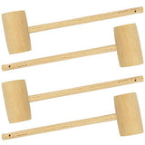 Southern Homewares Wooden Crab Mallet Seafood Lobster Shellfish Cracker Hardwood Hammer Set of 4 Southern Homewares