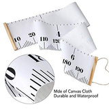 Smlper Growth Chart for Kids,Child Height Chart Ruler for Wall,Wood Frame Fabric Canvas Height Measurement Ruler for Kids Nursery Room,Removable Wall Smlper