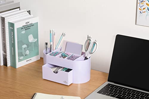 My Space Organizers Lavender Desk Organizer for Office Supplies and Desk Accessories - Pen Holder Desktop Organization for Room College Dorm Home My Space Organizers