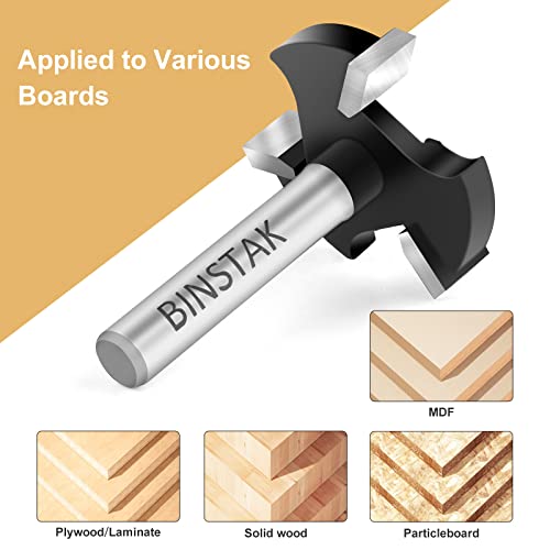 CNC Spoilboard Surfacing Router Bit 1/4 inch Shank, Extra Large 1-1/4 inch Cutting Diameter, Slab Flattening Router Bit Planing Bit Wood Planing Bit - WoodArtSupply