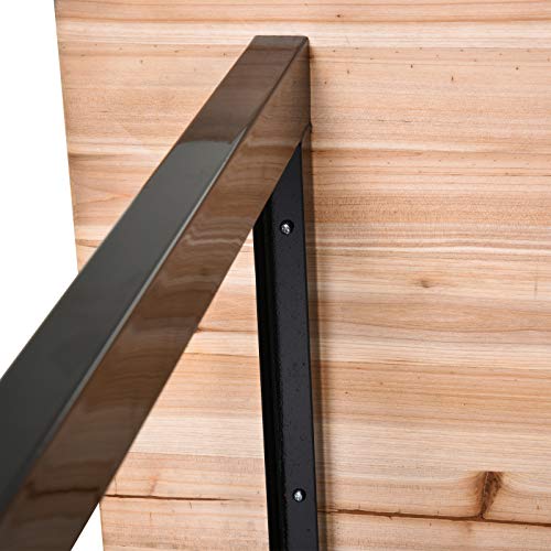 HOMCOM 46" L x 28" W Fir Wood Work Bench, Tool Table for Garage with X-Shape Bracket for High Stability, and Large Tabletop, Natural/Black - WoodArtSupply