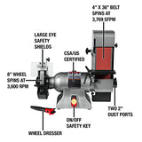 JET Combination 8" Grinder and 2" x 48" Belt Sander, 1 HP, 1Ph 115/230V (IBGB-248) Jet