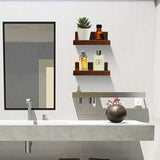 Z metnal Mini Floating Shelves, Small Natural Wooden Display Wall Shelf for Picture Ledge, Pawlownia, Wall Mounted, 8 x 5.5inch, 2 Pack Z metnal