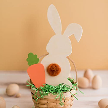 Wooden Easter Bunny Decor Cut Out, 20 x 9-3/4 Inch (1/4 Inch Thick), Pack of 1 Unfinished Wood Spring Bunny - Easter Craft, Paint and DIY by