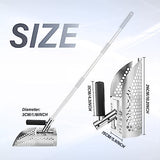 GADFISH Sand Scoop for Metal Detecting, Heavy Duty Metal Detector Beach Finds Scoop, Stainless Steel Metal Detecting Tool Digging Shovel Fast Sifting GADFISH