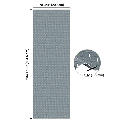 Yescom Garage Floor Mat Roll Diamond Car Parking Protect Trailer PVC 19.5x6.5 Ft for Warehouse Gym Basement Yescom