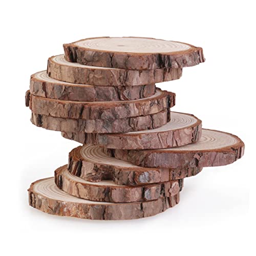 EXCEART 5pcs Wood Cutout Ornament Wood Ornament Wood Slices for Wedding Unfinished Wood Kit Circles Crafts Wedding Centerpiece Wood Shapes Pole Wrap EXCEART