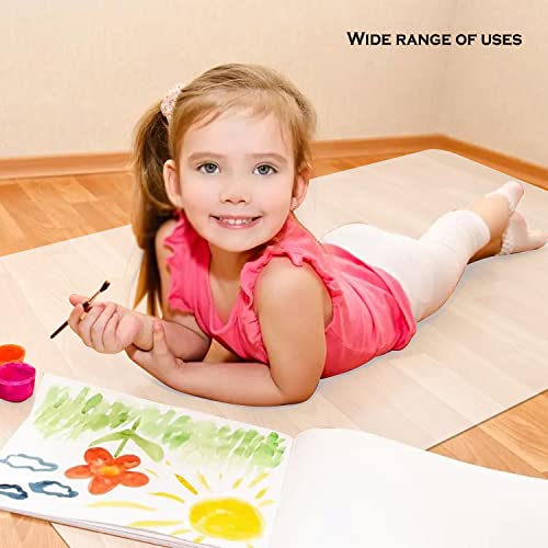 36x24 Inch Extra Large Silicone Table Protector Craft Mat for Painting, Clay, Projects, Arts and Crafts, Soldering and Resin. (Translucent) Cattolo