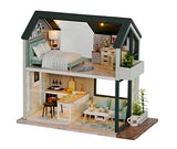 Kisoy Romantic and Cute Dollhouse Miniature DIY House Kit Creative Room Perfect DIY Gift for Friends, Lovers and Families (Peaceful Time) Kisoy