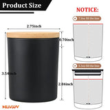 MILIVIXAY 12 Pack 7 OZ Black Matte Glass Candle Jars with Lids and Candle Making Kits - Bulk Empty Candle Jars for Making Candles - Spice, Powder MILIVIXAY