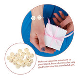 KALLORY 20pcs Doll Wooden Beads Wood Round Beads Wooden Balls Unfinished Wood Beads Jewelry Making Beads Smiling Face Bead Jewels Wooden Beads for KALLORY